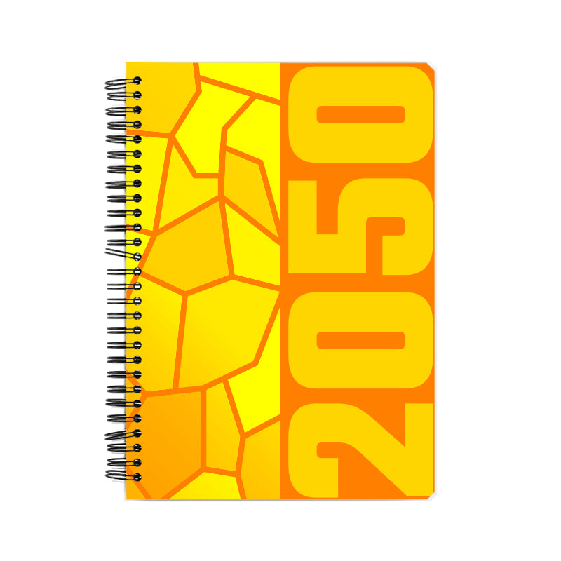 2050 Year Notebook (Orange, A5 Size, 100 Pages, Ruled)