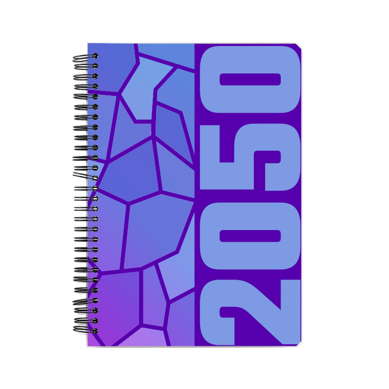 2050 Year Notebook (Purple, A5 Size, 100 Pages, Ruled)