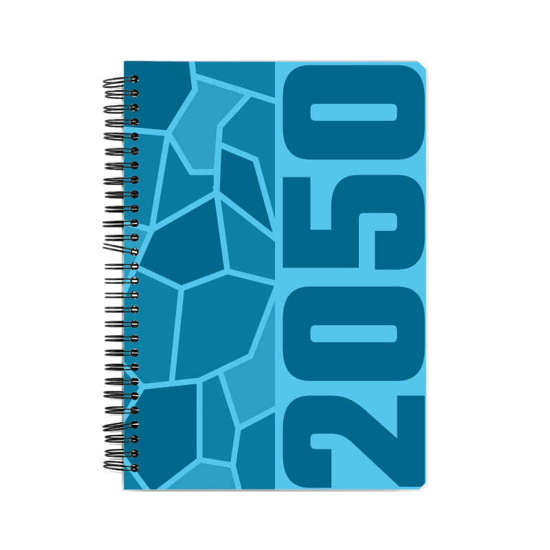 2050 Year Notebook (Sky Blue, A5 Size, 100 Pages, Ruled)