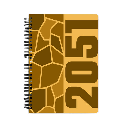 2051 Year Notebook (Golden Yellow, A5 Size, 100 Pages, Ruled)