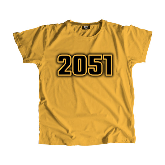 2051 Vintage Heritage Year Men Unisex T-Shirt (Golden Yellow)