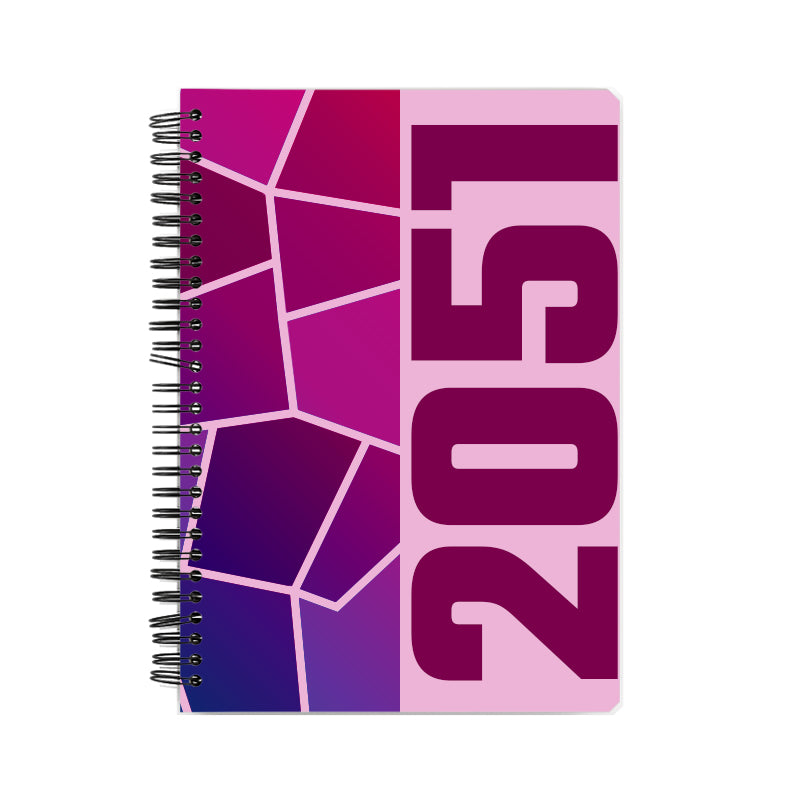 2051 Year Notebook (Light Pink, A5 Size, 100 Pages, Ruled)