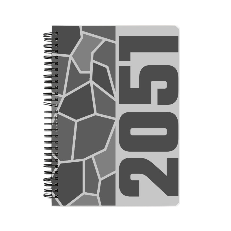 2051 Year Notebook (Melange Grey, A5 Size, 100 Pages, Ruled)