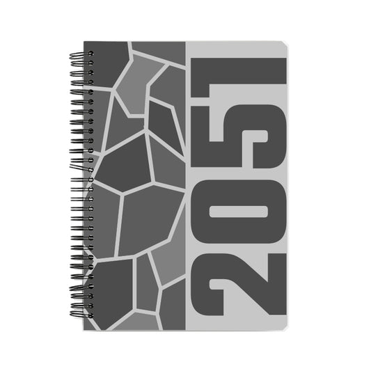 2051 Year Notebook (Melange Grey, A5 Size, 100 Pages, Ruled)