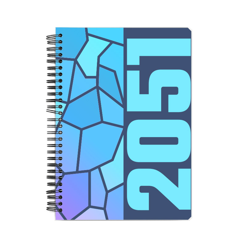 2051 Year Notebook (Navy Blue, A5 Size, 100 Pages, Ruled)