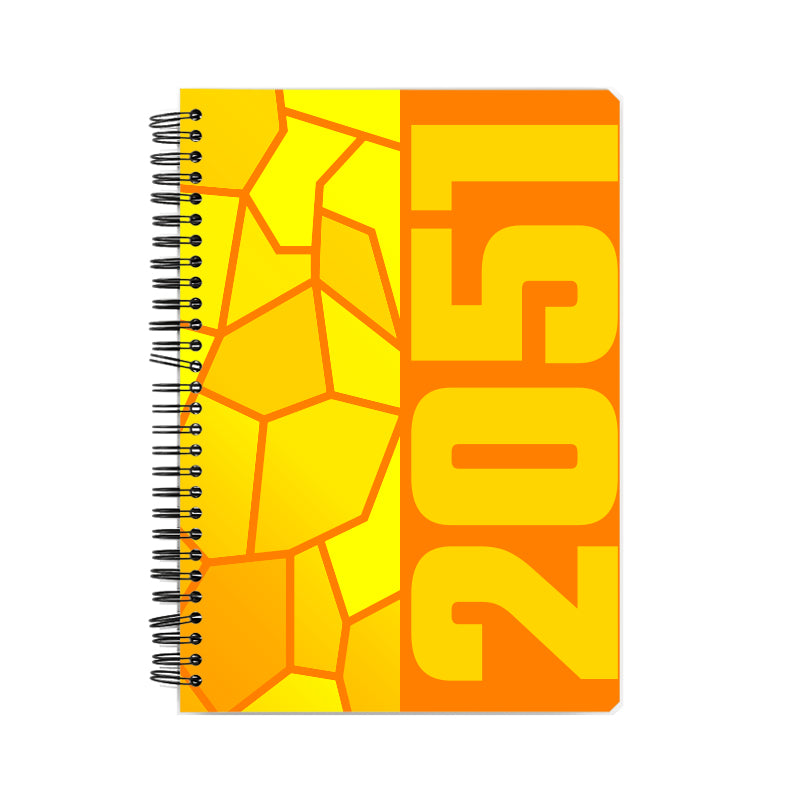 2051 Year Notebook (Orange, A5 Size, 100 Pages, Ruled)