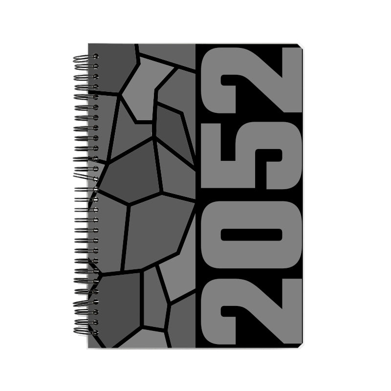 2052 Year Notebook (Black, A5 Size, 100 Pages, Ruled)