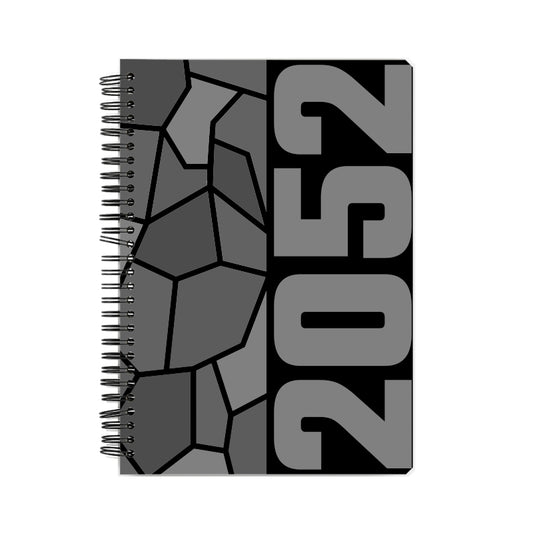 2052 Year Notebook (Black, A5 Size, 100 Pages, Ruled)