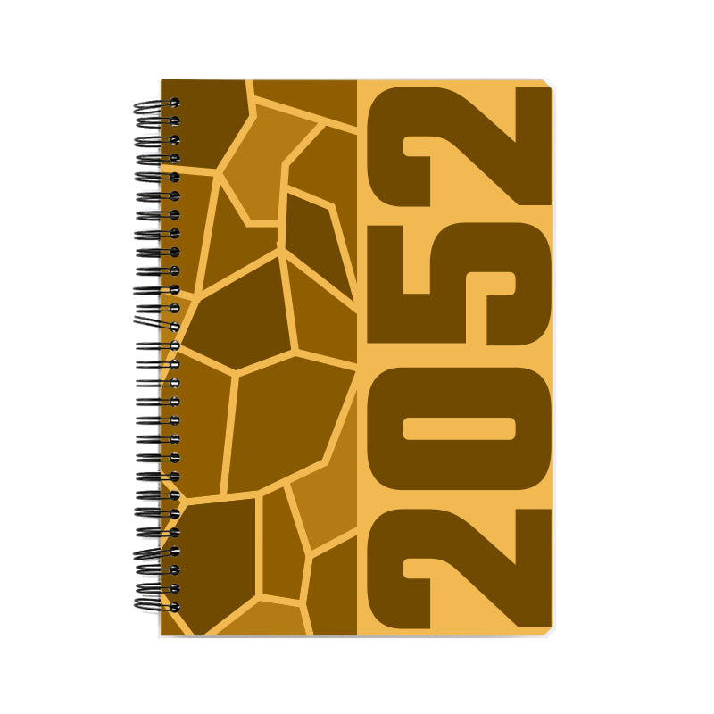 2052 Year Notebook (Golden Yellow, A5 Size, 100 Pages, Ruled)