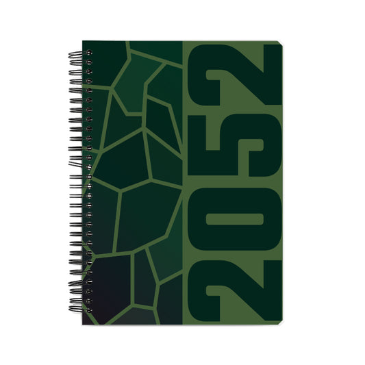 2052 Year Notebook (Olive Green, A5 Size, 100 Pages, Ruled)