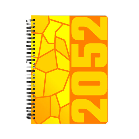 2052 Year Notebook (Orange, A5 Size, 100 Pages, Ruled)