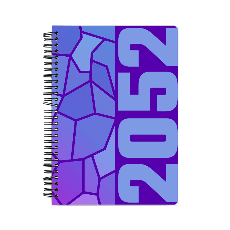 2052 Year Notebook (Purple, A5 Size, 100 Pages, Ruled)