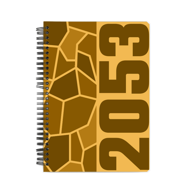 2053 Year Notebook (Golden Yellow, A5 Size, 100 Pages, Ruled)