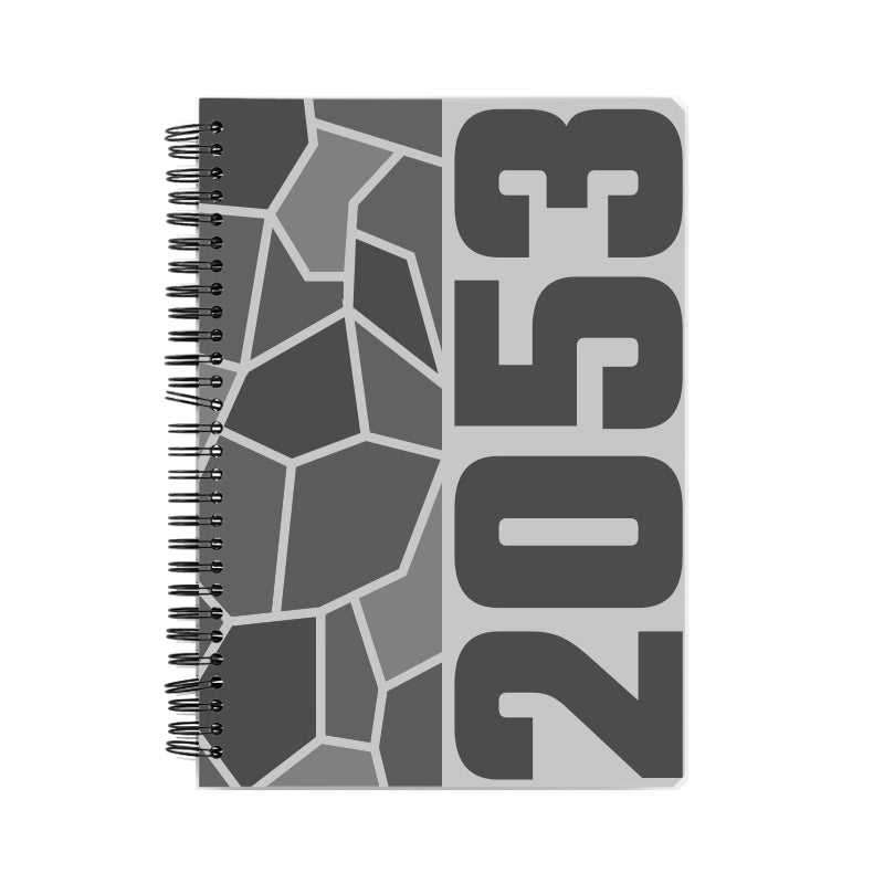 2053 Year Notebook (Melange Grey, A5 Size, 100 Pages, Ruled)