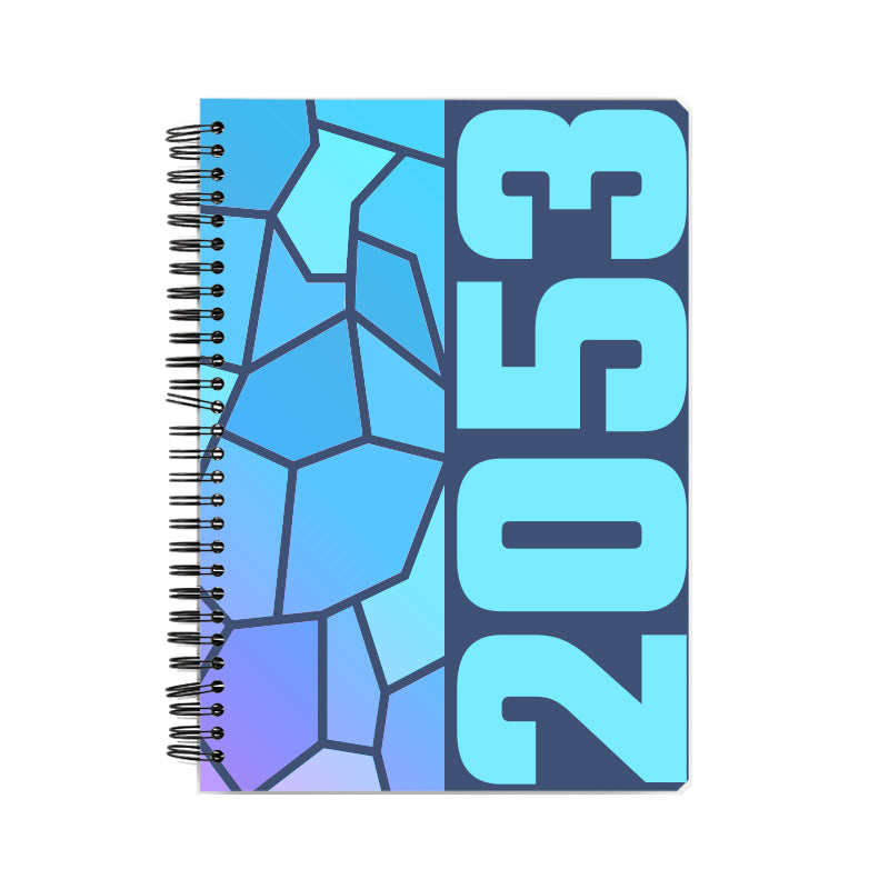 2053 Year Notebook (Navy Blue, A5 Size, 100 Pages, Ruled)