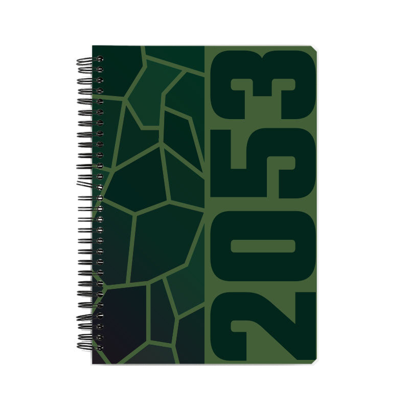 2053 Year Notebook (Olive Green, A5 Size, 100 Pages, Ruled)