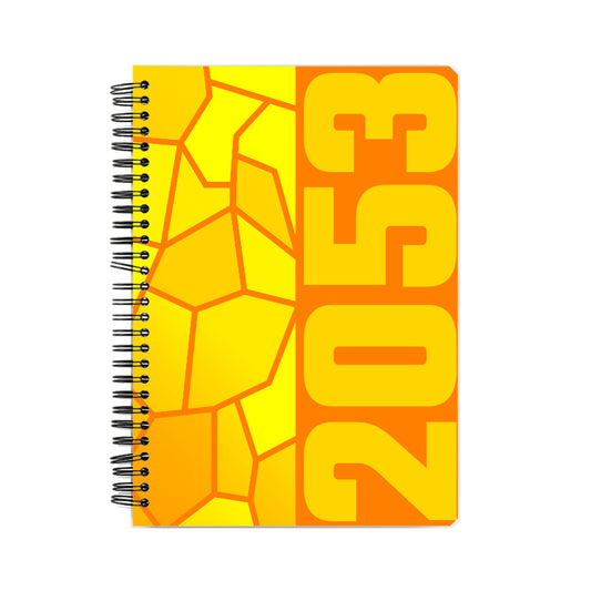 2053 Year Notebook (Orange, A5 Size, 100 Pages, Ruled)