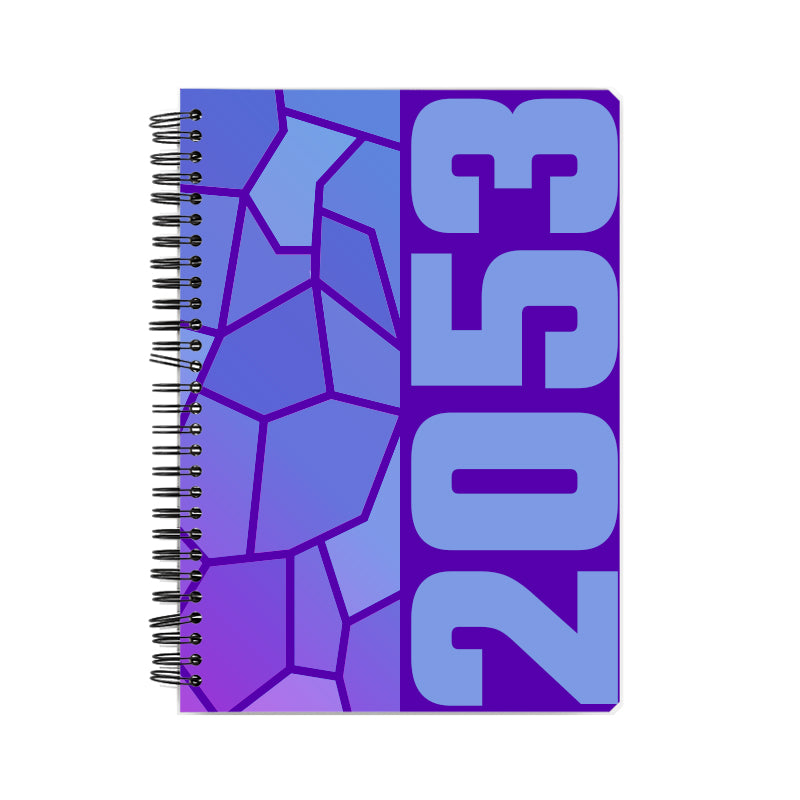 2053 Year Notebook (Purple, A5 Size, 100 Pages, Ruled)