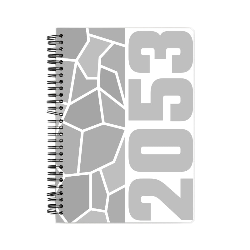 2053 Year Notebook (White, A5 Size, 100 Pages, Ruled)