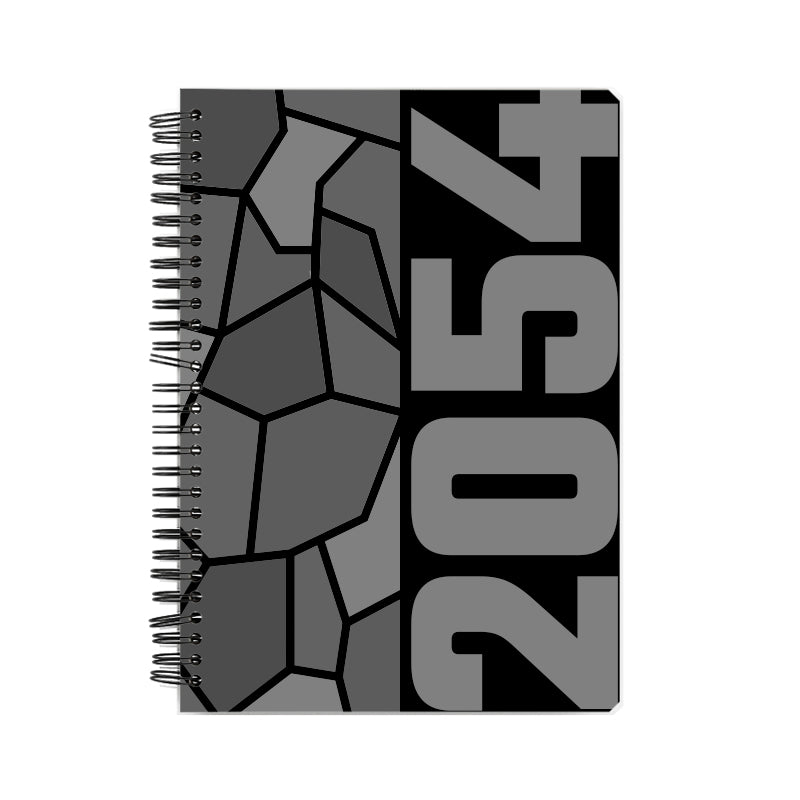 2054 Year Notebook (Black, A5 Size, 100 Pages, Ruled)