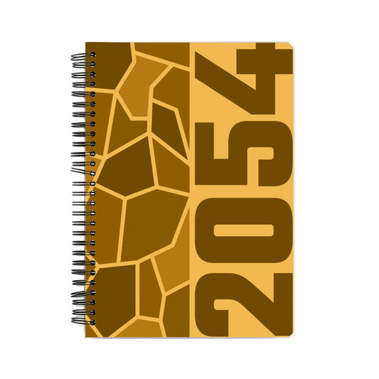 2054 Year Notebook (Golden Yellow, A5 Size, 100 Pages, Ruled)