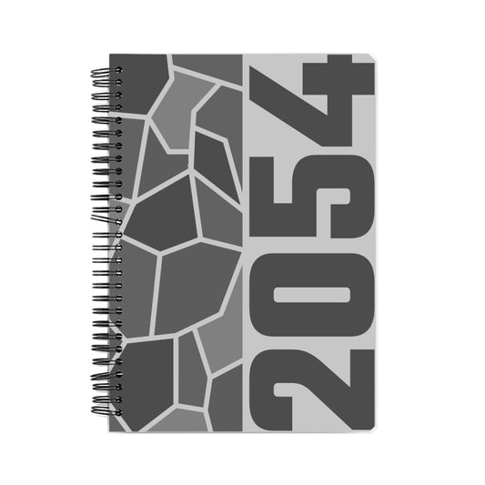 2054 Year Notebook (Melange Grey, A5 Size, 100 Pages, Ruled)