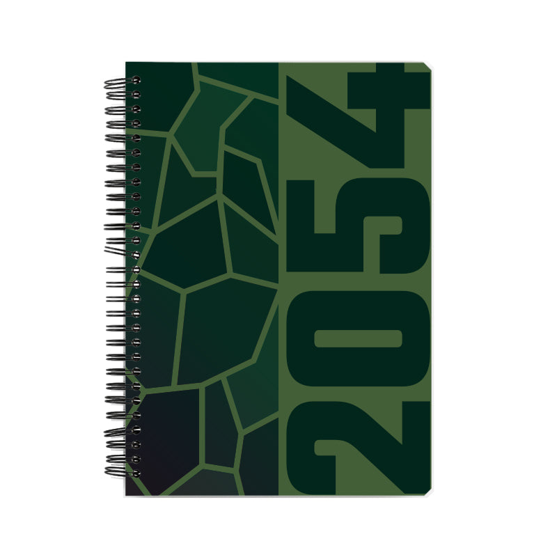 2054 Year Notebook (Olive Green, A5 Size, 100 Pages, Ruled)