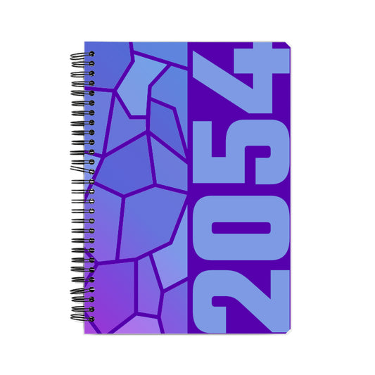 2054 Year Notebook (Purple, A5 Size, 100 Pages, Ruled)