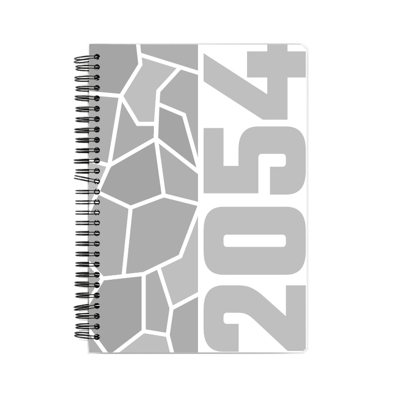 2054 Year Notebook (White, A5 Size, 100 Pages, Ruled)