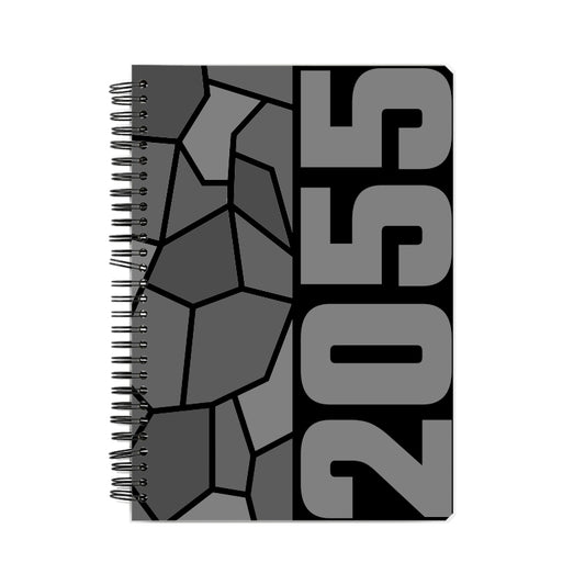 2055 Year Notebook (Black, A5 Size, 100 Pages, Ruled)