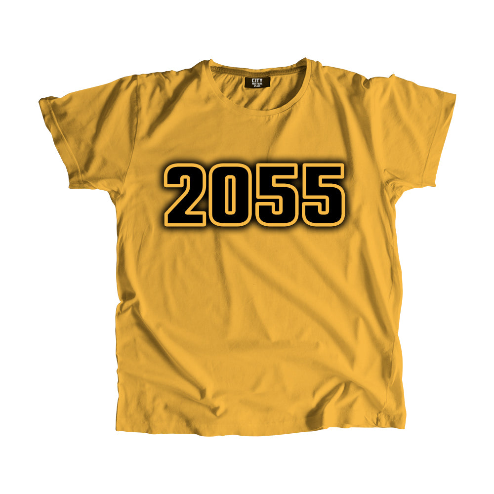 2055 Year Men Unisex T-Shirt (Golden Yellow)