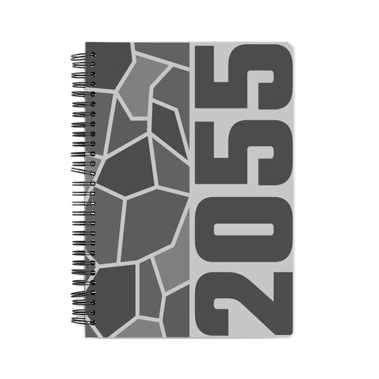 2055 Year Notebook (Melange Grey, A5 Size, 100 Pages, Ruled)