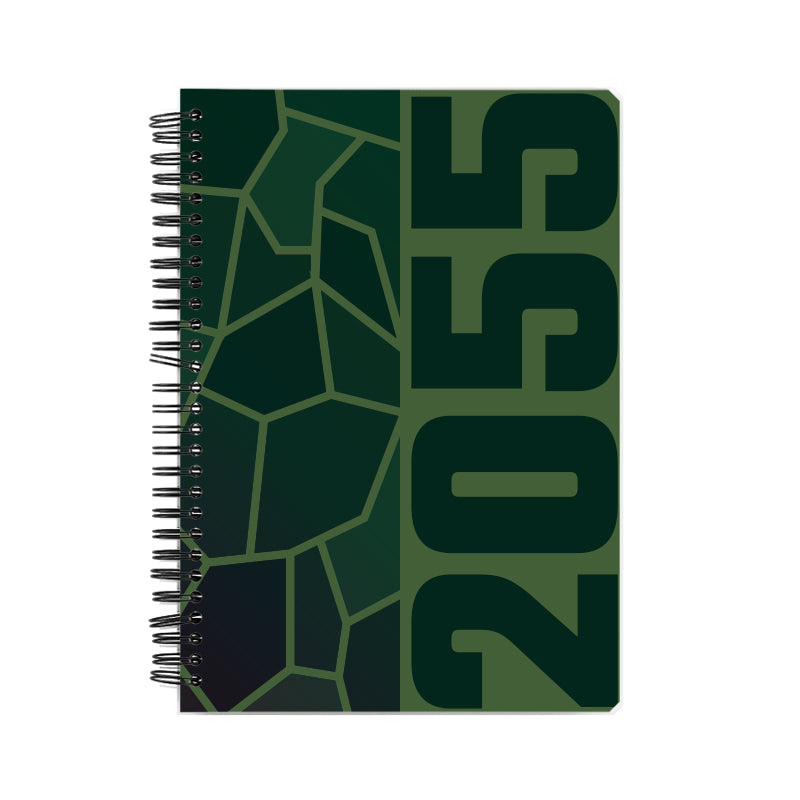 2055 Year Notebook (Olive Green, A5 Size, 100 Pages, Ruled)