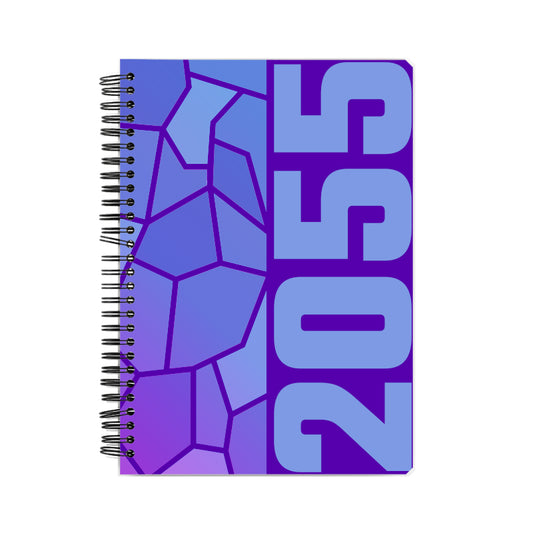 2055 Year Notebook (Purple, A5 Size, 100 Pages, Ruled)