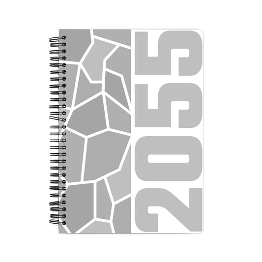 2055 Year Notebook (White, A5 Size, 100 Pages, Ruled)