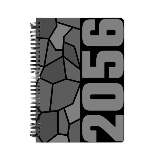 2056 Year Notebook (Black, A5 Size, 100 Pages, Ruled)