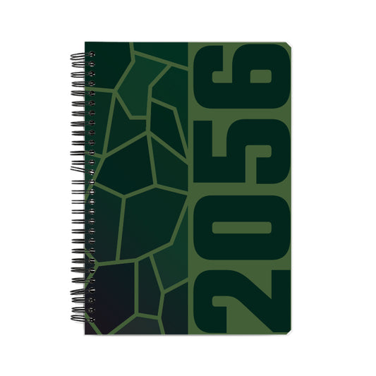 2056 Year Notebook (Olive Green, A5 Size, 100 Pages, Ruled)