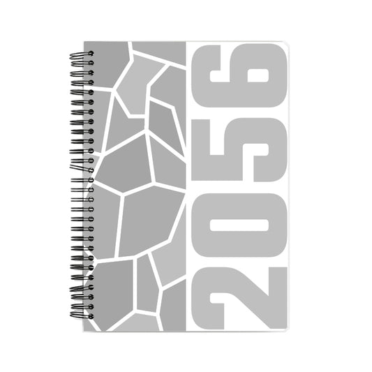 2056 Year Notebook (White, A5 Size, 100 Pages, Ruled)