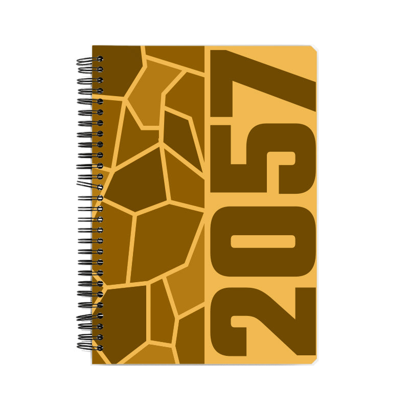 2057 Year Notebook (Golden Yellow, A5 Size, 100 Pages, Ruled)