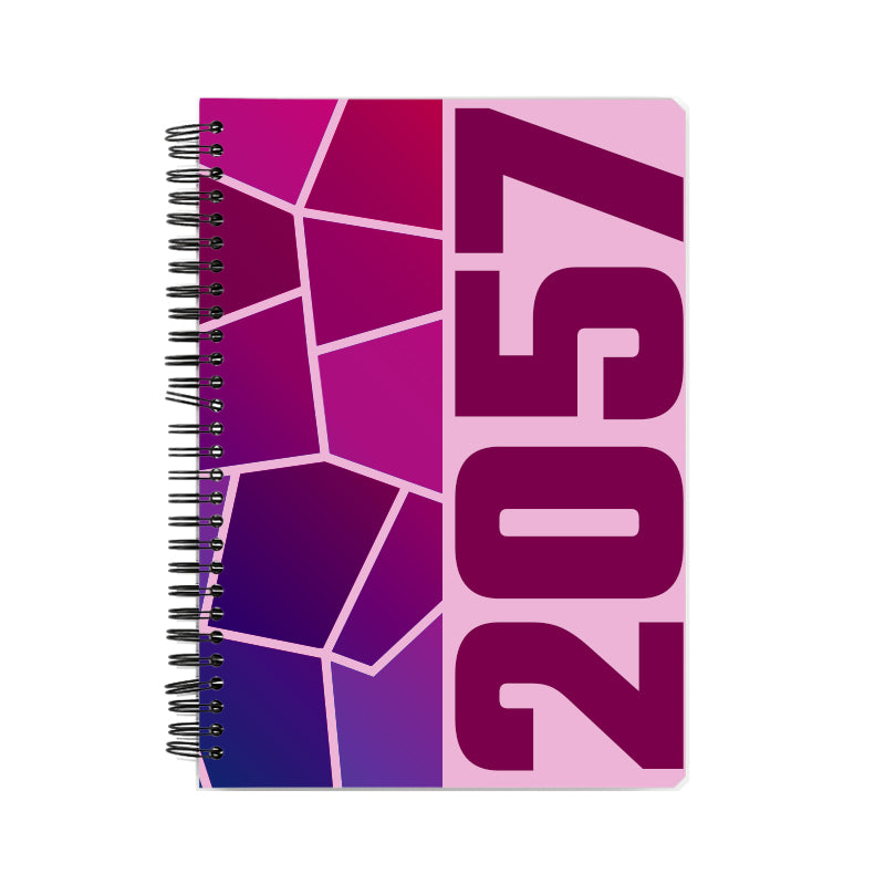 2057 Year Notebook (Light Pink, A5 Size, 100 Pages, Ruled)