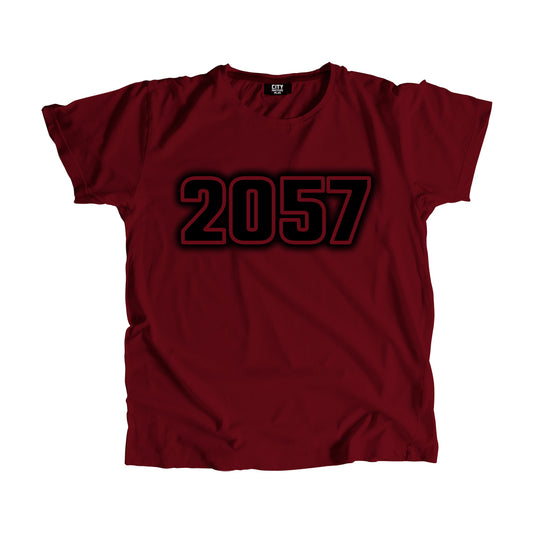 2057 Year Men Unisex T-Shirt (Maroon)