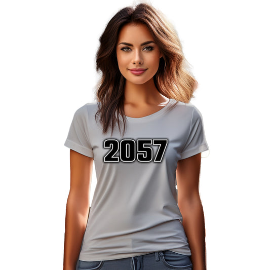 2057 Year Women T-Shirt (Melange Grey)