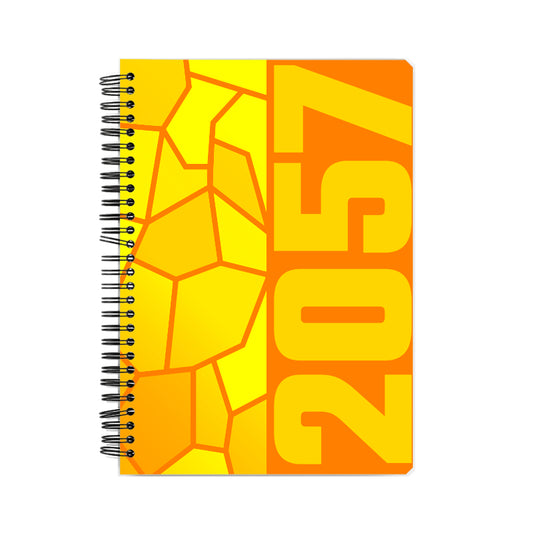 2057 Year Notebook (Orange, A5 Size, 100 Pages, Ruled)