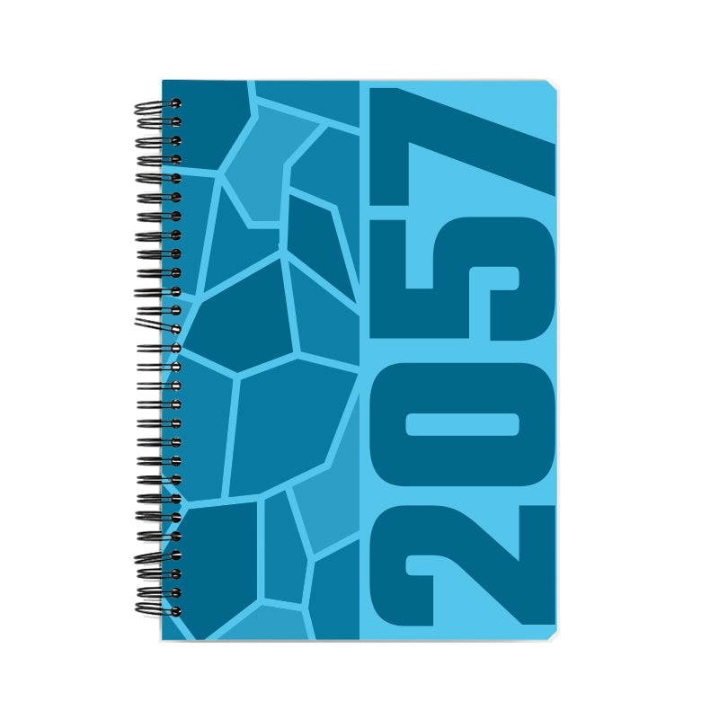 2057 Year Notebook (Sky Blue, A5 Size, 100 Pages, Ruled)