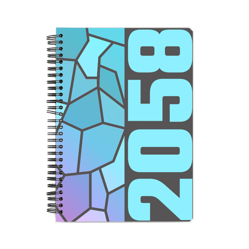 2058 Year Notebook (Charcoal Grey, A5 Size, 100 Pages, Ruled)