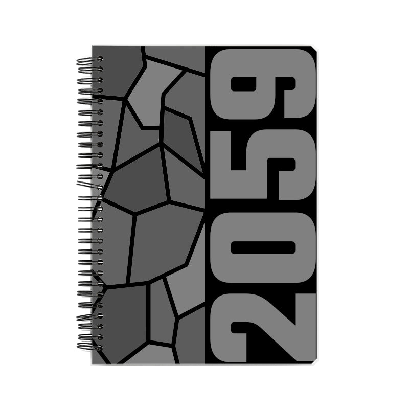 2059 Year Notebook (Black, A5 Size, 100 Pages, Ruled)