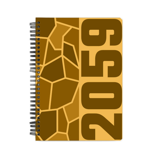 2059 Year Notebook (Golden Yellow, A5 Size, 100 Pages, Ruled)