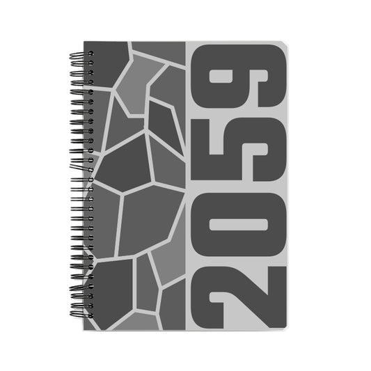 2059 Year Notebook (Melange Grey, A5 Size, 100 Pages, Ruled)