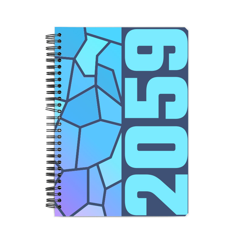 2059 Year Notebook (Navy Blue, A5 Size, 100 Pages, Ruled)