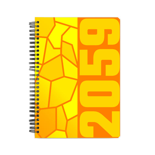 2059 Year Notebook (Orange, A5 Size, 100 Pages, Ruled)